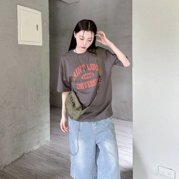 SAINT LOUIS 波點文字Tee 