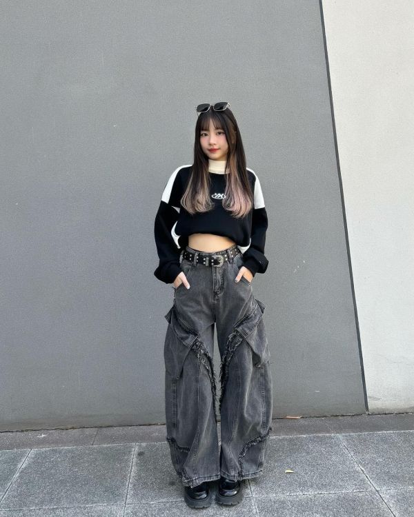 現貨【瘋搶炸裂神褲】抽鬚解構裂線彎刀褲 