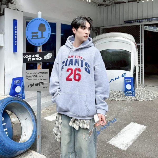 GIANTS 26刺繡刷毛帽Tee 