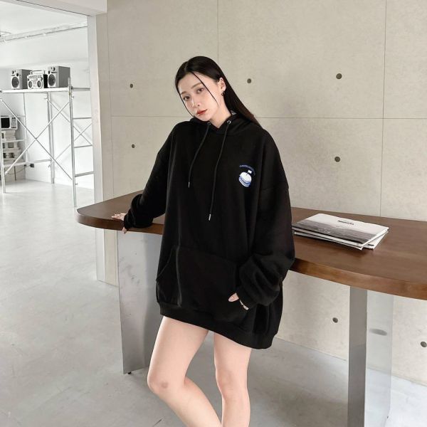 漢堡分解圖刷毛帽Tee 