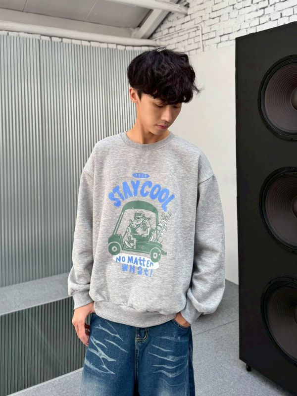 STAYCOOL 插圖刷毛大學Tee 