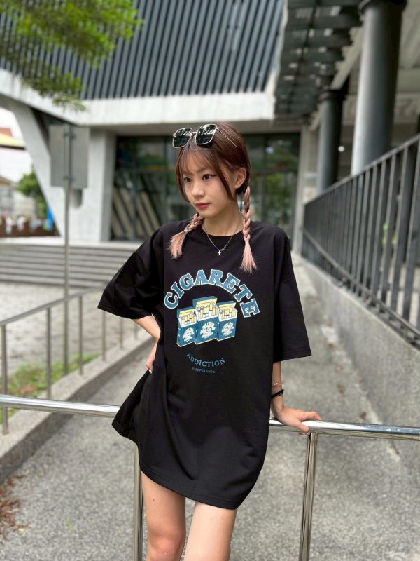 香菸盒印花Tee 