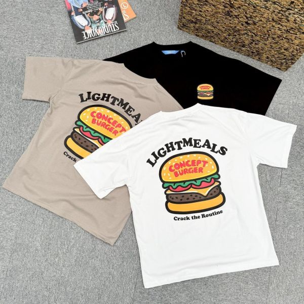 【SORONA®】LIGHTMEALS漢堡印花涼感短Tee 