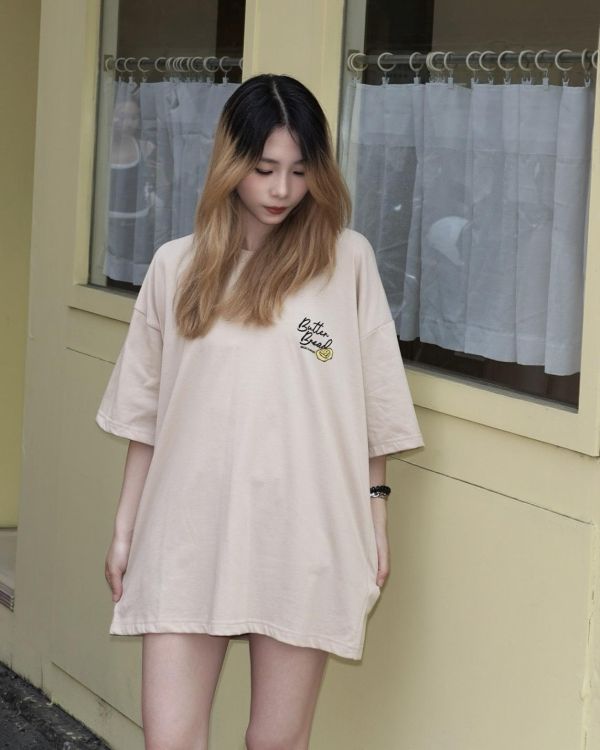 【現貨】笑臉奶油吐司印花短Tee 