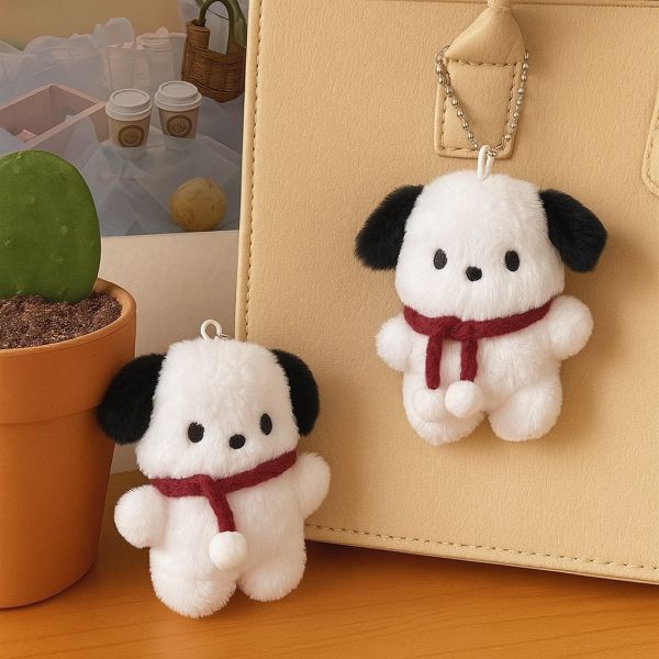 【現貨】毛絨圍巾小狗吊飾 