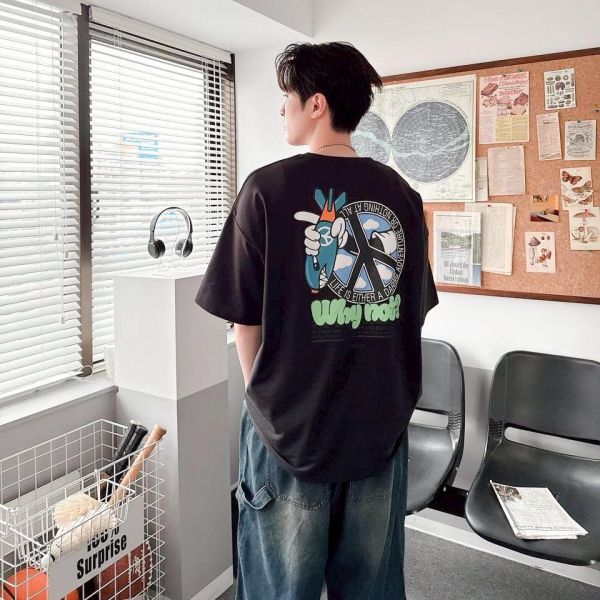 【現貨】Why not 和平標炸彈印花短Tee 