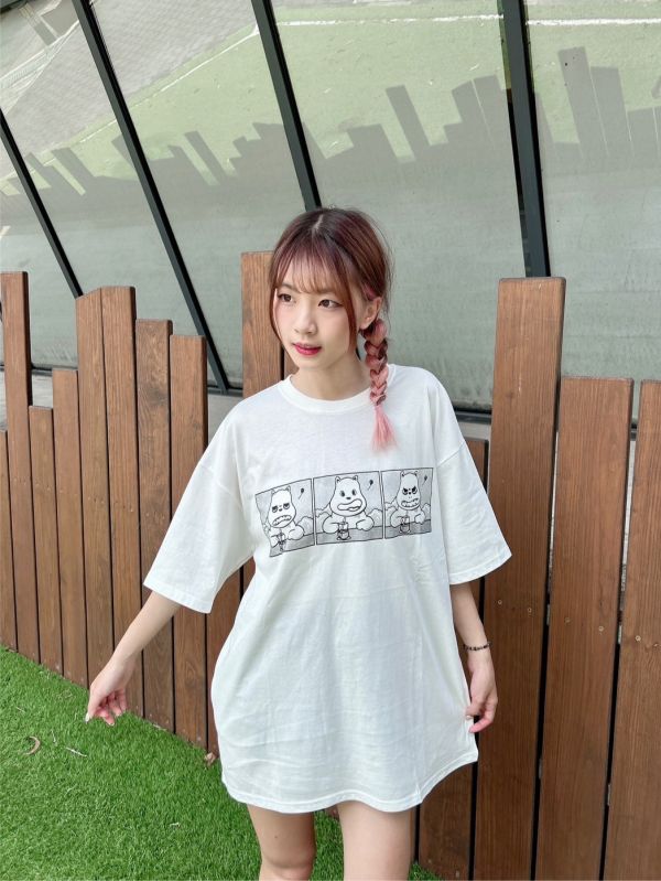 三格河馬表情Tee 