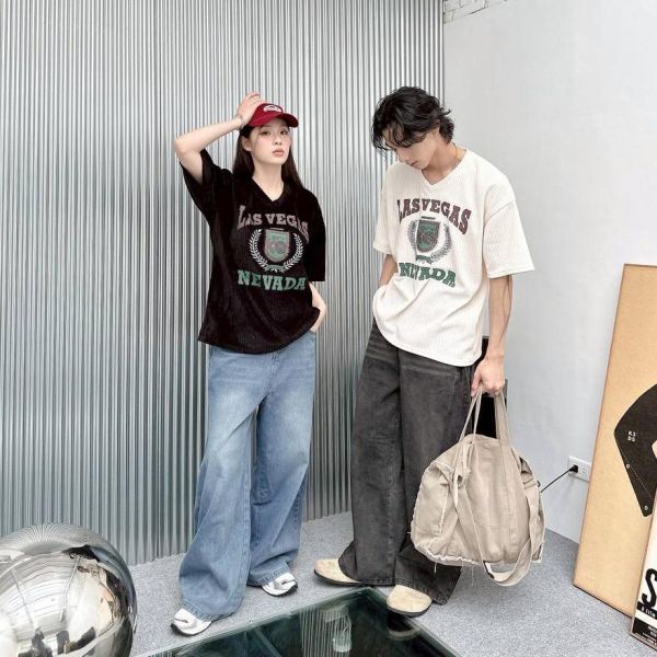 【現貨】LAS VEGAS剝落感印花短Tee 