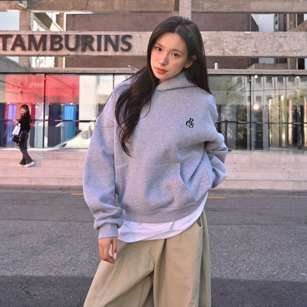 CRS圓環刺繡寬短刷毛帽Tee 