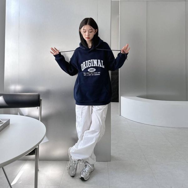 電繡ORIGINAL美式刷毛帽Tee 