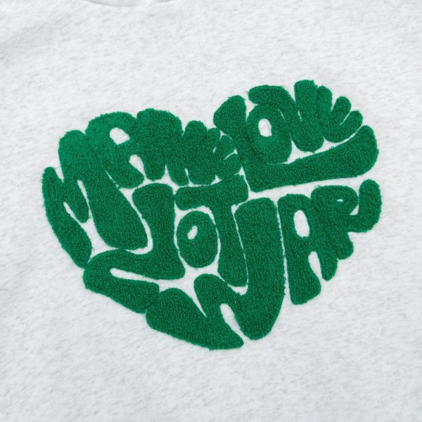 愛心英字毛巾繡刷毛帽Tee 