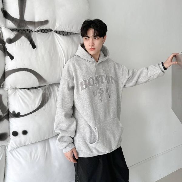 BOSTON勾毛刷毛帽Tee 