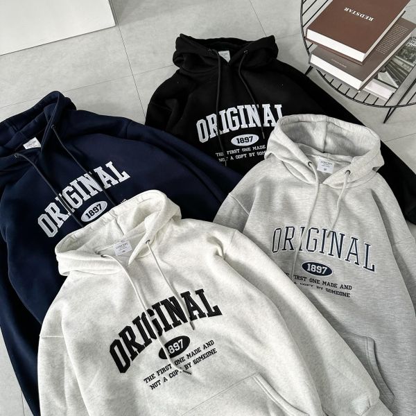 電繡ORIGINAL美式刷毛帽Tee 