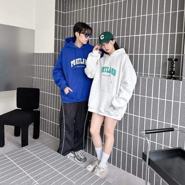 PORTLAND刺繡刷毛帽Tee 