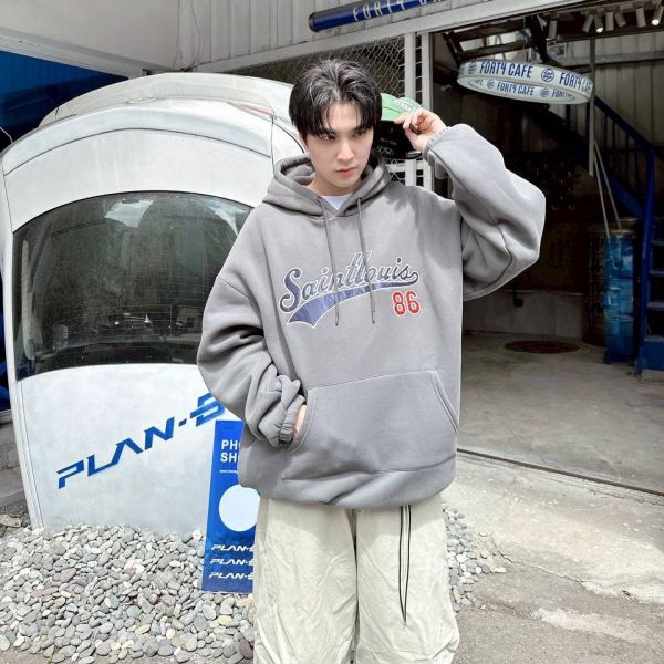 Saintlauis 86貼布刺繡刷毛帽Tee 