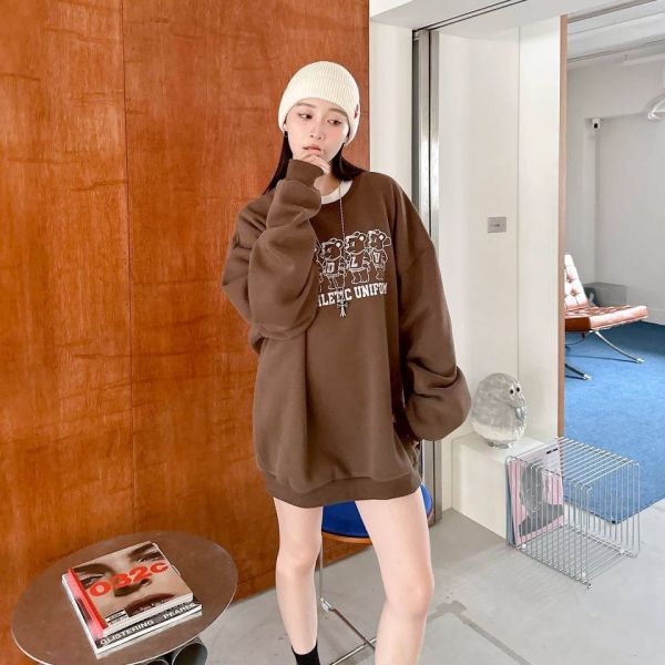 ADLV四熊印花刷毛大學Tee 