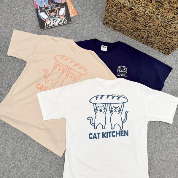 【預購】CAT KITCHEN貓咪麵包印花短Tee 