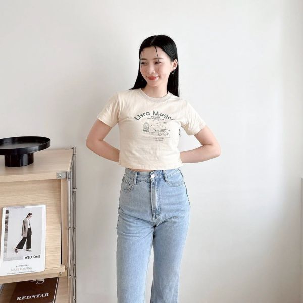 【現貨】Usra Magor小熊印花短版上衣 