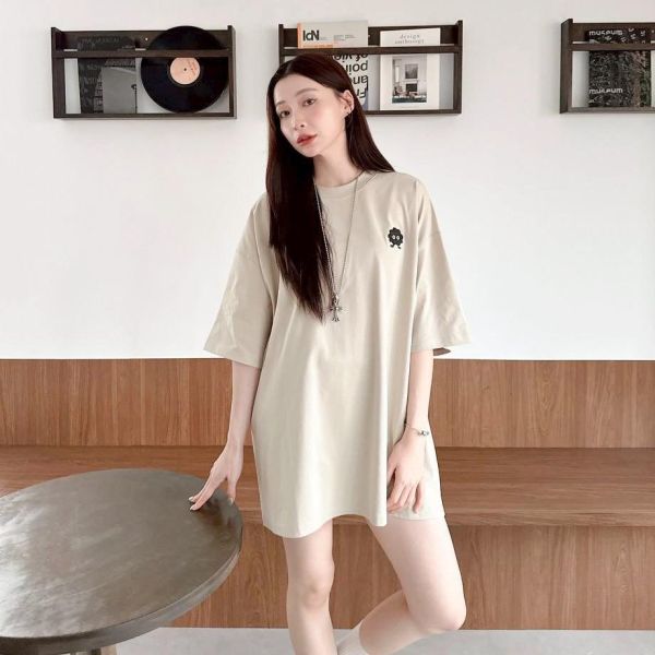 【SORONA®】煤炭球刺繡涼感短Tee 