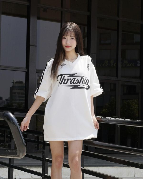 【現貨】Thrashin肩袖撞色賽車風短Tee 