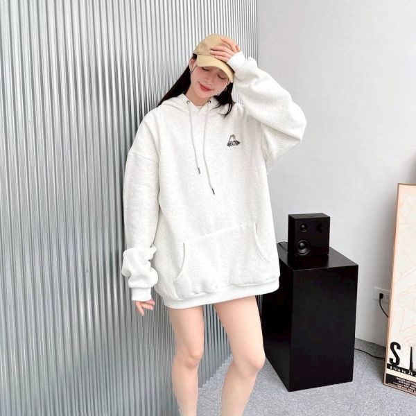 HEALTH舉重柴犬印花刷毛帽Tee 