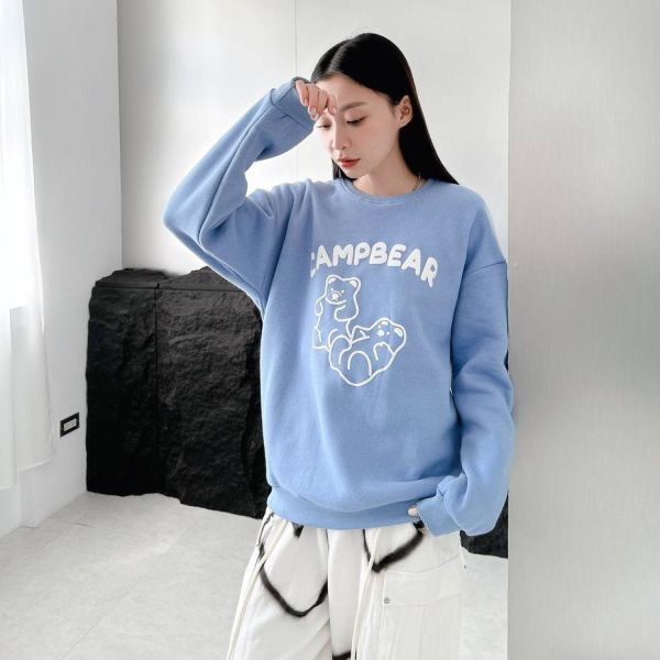 發泡CAMPBEAR熊刷毛大學Tee 