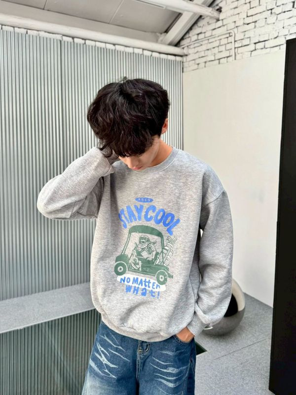 STAYCOOL 插圖刷毛大學Tee 