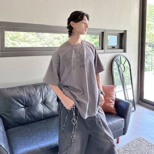 【現貨】ESTABLISHED 2018荊棘簍空字體麂皮Tee 