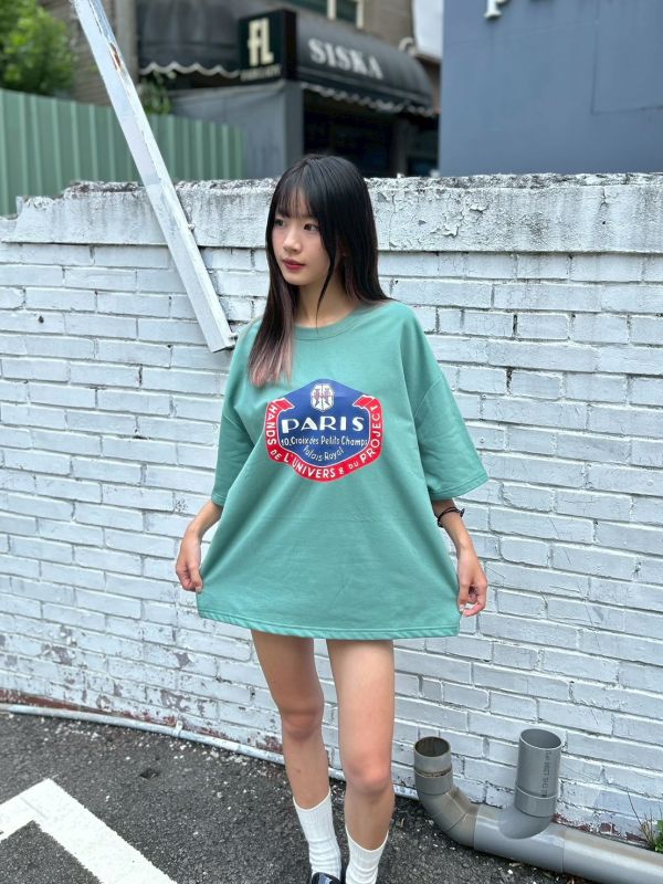 【現貨】PARIS巴黎徽章美式印花Tee 