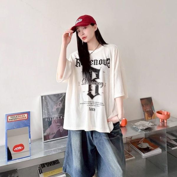 【線貨】Bauenous哥德字印花寬版短Tee 