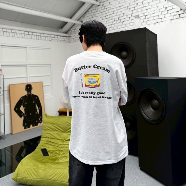 【現貨】美式鮮奶油印花Tee 