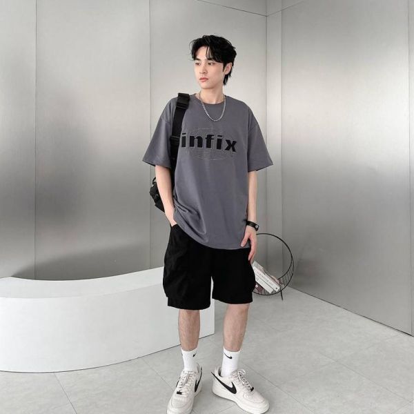 【現貨】infix刺繡水洗感短Tee 