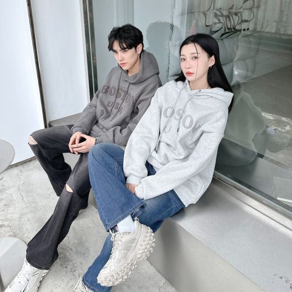 BOSTON勾毛刷毛帽Tee 