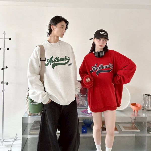 Authentic 1989美式刺繡刷毛大學Tee 