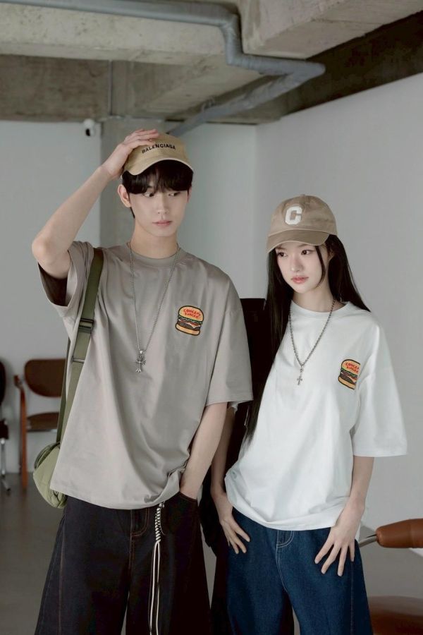 【SORONA®】LIGHTMEALS漢堡印花涼感短Tee 