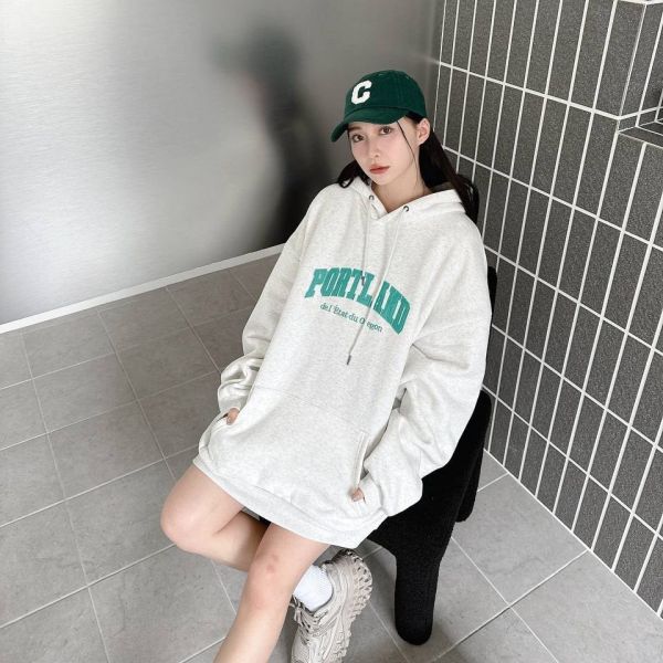 PORTLAND刺繡刷毛帽Tee 