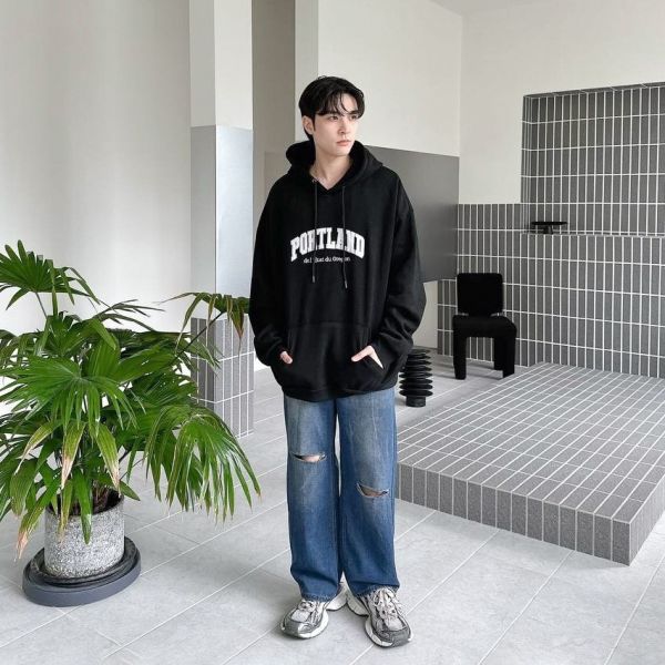 PORTLAND刺繡刷毛帽Tee 