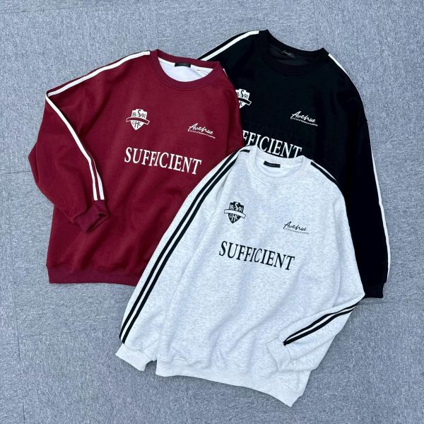 SUFFICIENT滾邊寬版大學Tee 