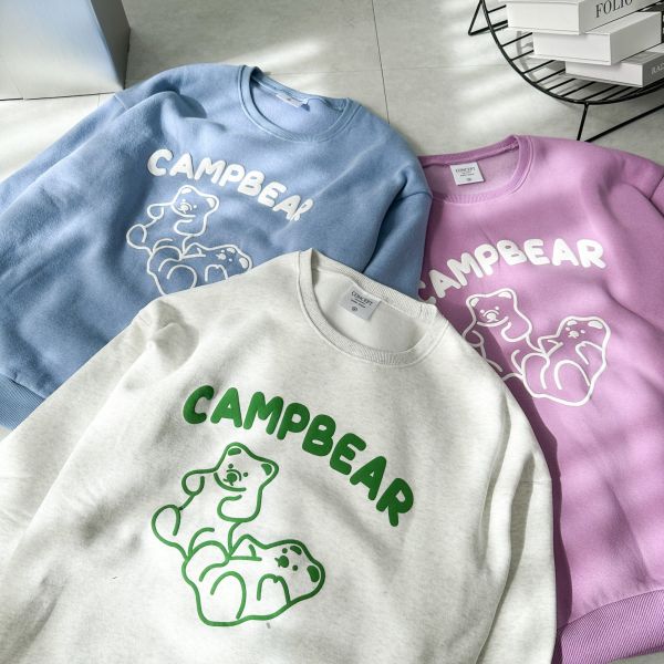 發泡CAMPBEAR熊刷毛大學Tee 