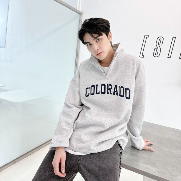 刺繡COLORADO立領長Tee 