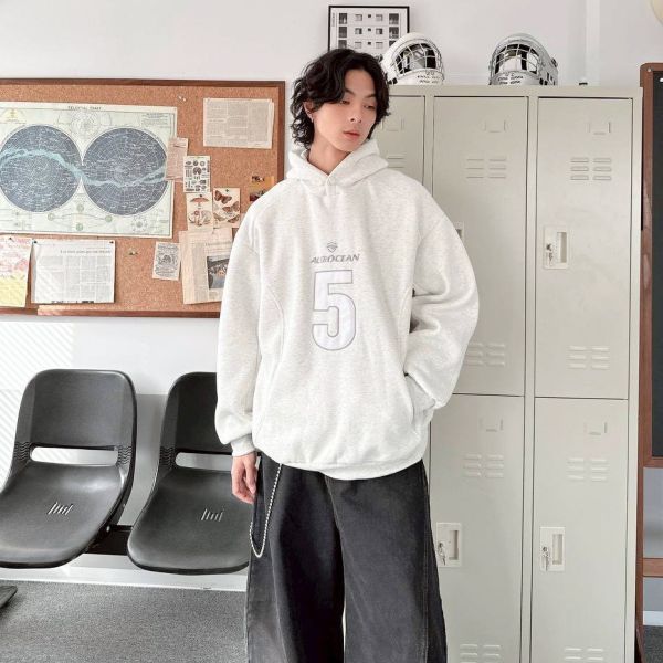 AUROCEAN 5領釦刷毛帽Tee 