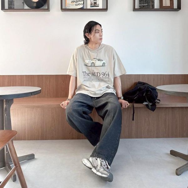 【現貨】The ALD 964復古跑車印花短Tee 