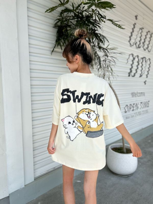 【SORONA®現貨】SWING柴犬鞦韆涼感Tee 