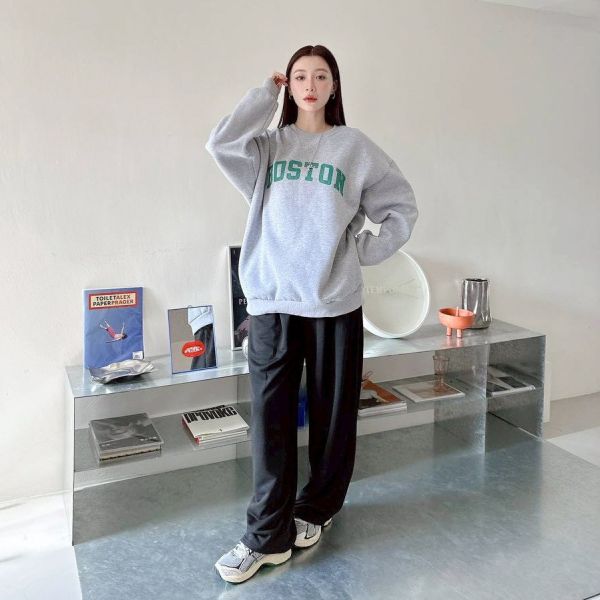 【現貨+預購】BOSTON印花刷毛大學Tee 