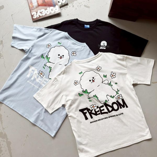 【現貨】FREEDOM小狗印花短Tee 