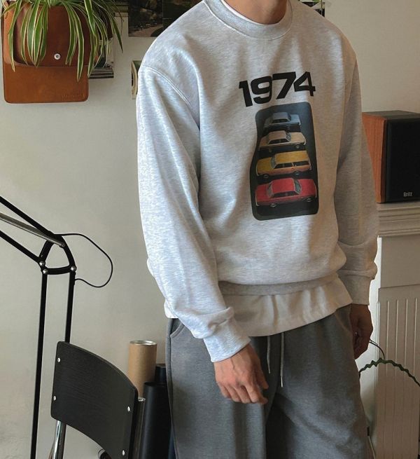 【現貨】美式1974復古車牛奶絨大學Tee 