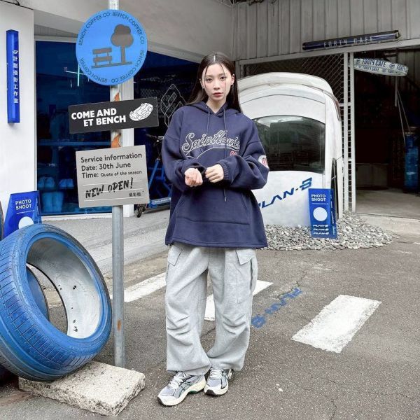 Saintlauis 86貼布刺繡刷毛帽Tee 