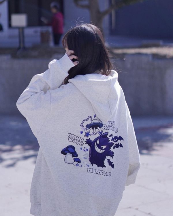 現貨【牛奶暖絨】鬼系幽靈牛奶絨帽Tee 