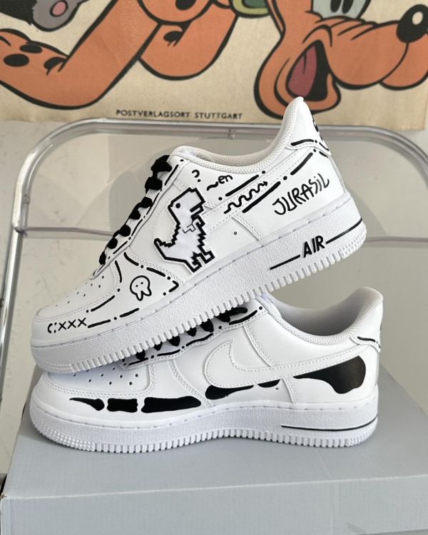 【訂製款】Nike Air Force 1 恐龍電玩 