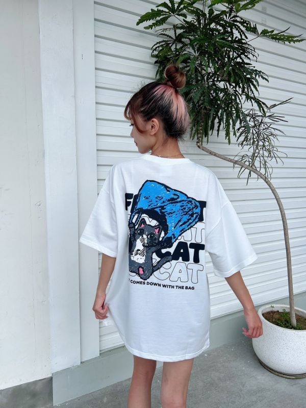 【現貨】FLYCAT袋子貓塗鴉Tee 